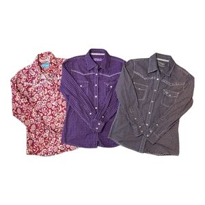 Women's Western Cowgirl Hardware Longsleeve Button Up